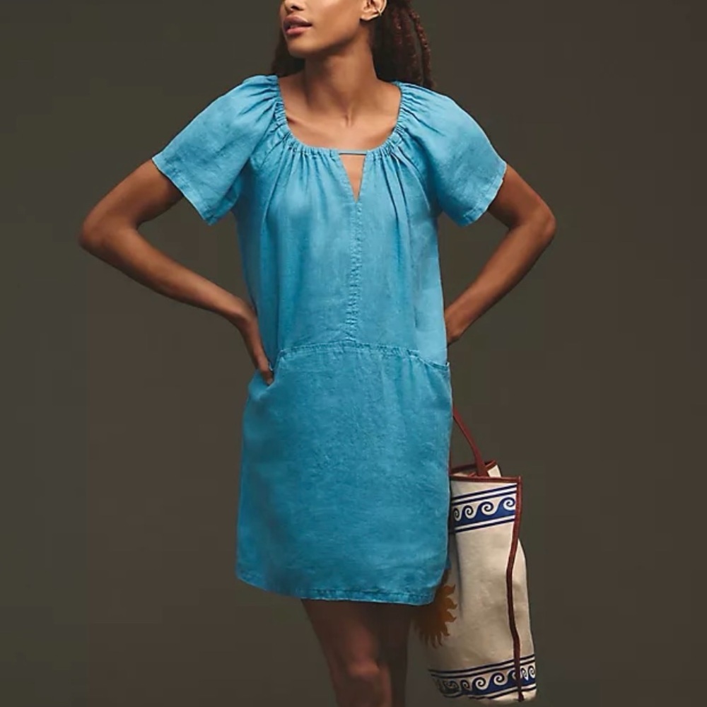 Anthropologie Sundry Linen Dress, Size Small